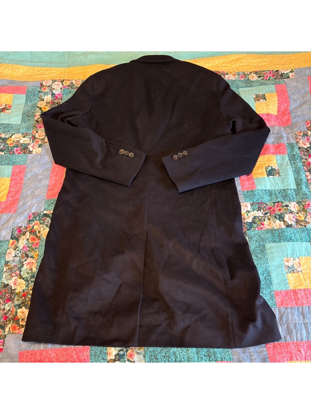 Hugo Boss $749 Wool/Cashmere Men's 46L Black Overcoat Size 46L - Picture 2 of 9